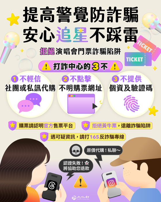 追星購票防詐宣導圖卡